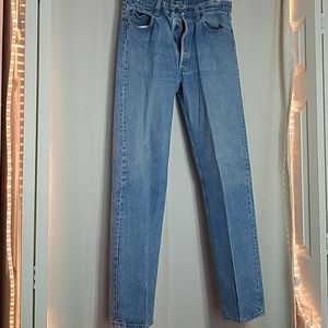 Vintage mens button fly straight cut jeans